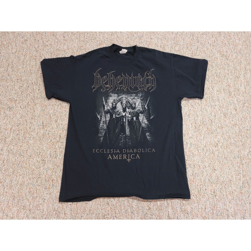 Behemoth Shirt Mens Large Black Ecclesia Diabolica America 2018 Tour Band Tee
